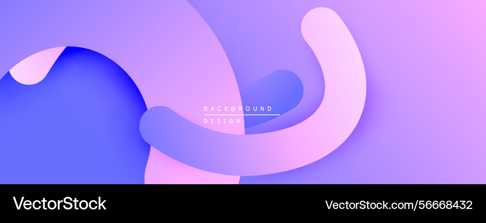 Abstract purple background smooth shapes overlap vector image