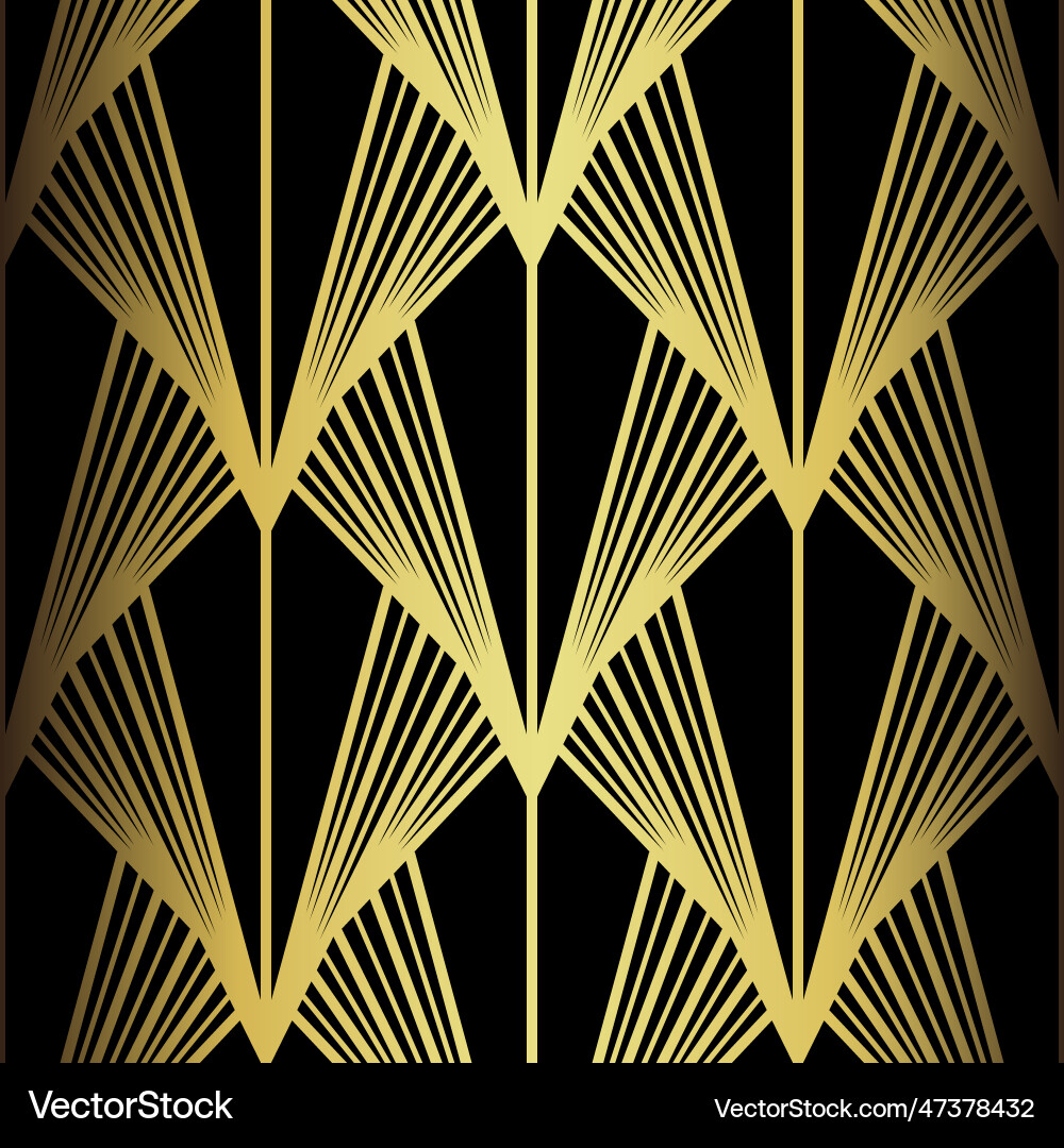 Art deco pattern background in 1920s style Art deco pattern background in 1920s style vector image