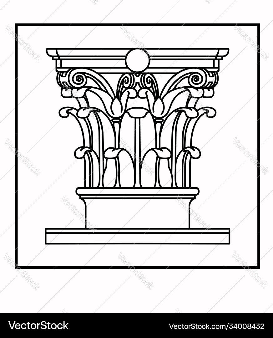 Classical Column Motif vector image