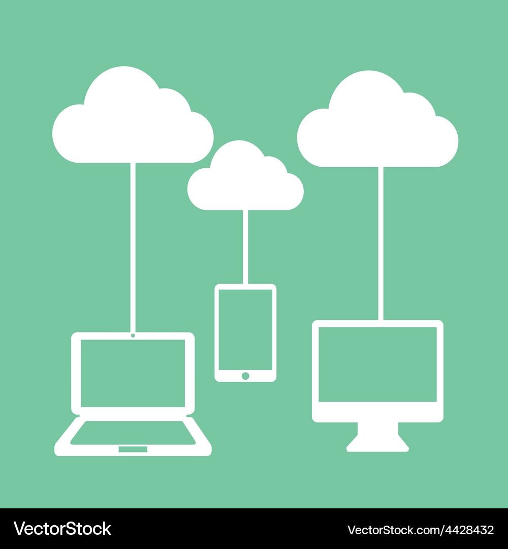 Cloud computing Vector Image