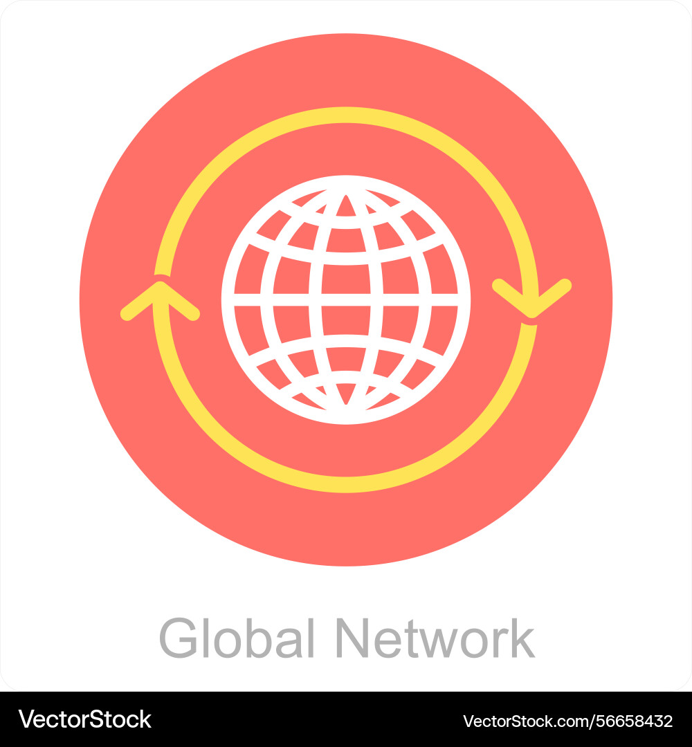 Global network and connection icon concept Vector Image