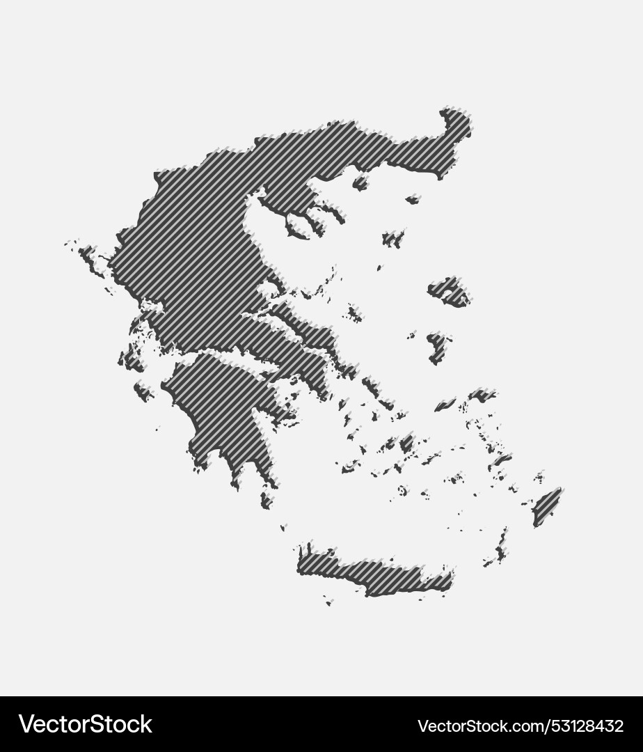Greece map from lines - internet radio signal Greece map from lines - internet radio signal vector image