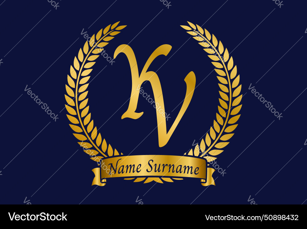Initial letter y and v yv monogram logo design Initial letter y and v yv monogram logo design vector image
