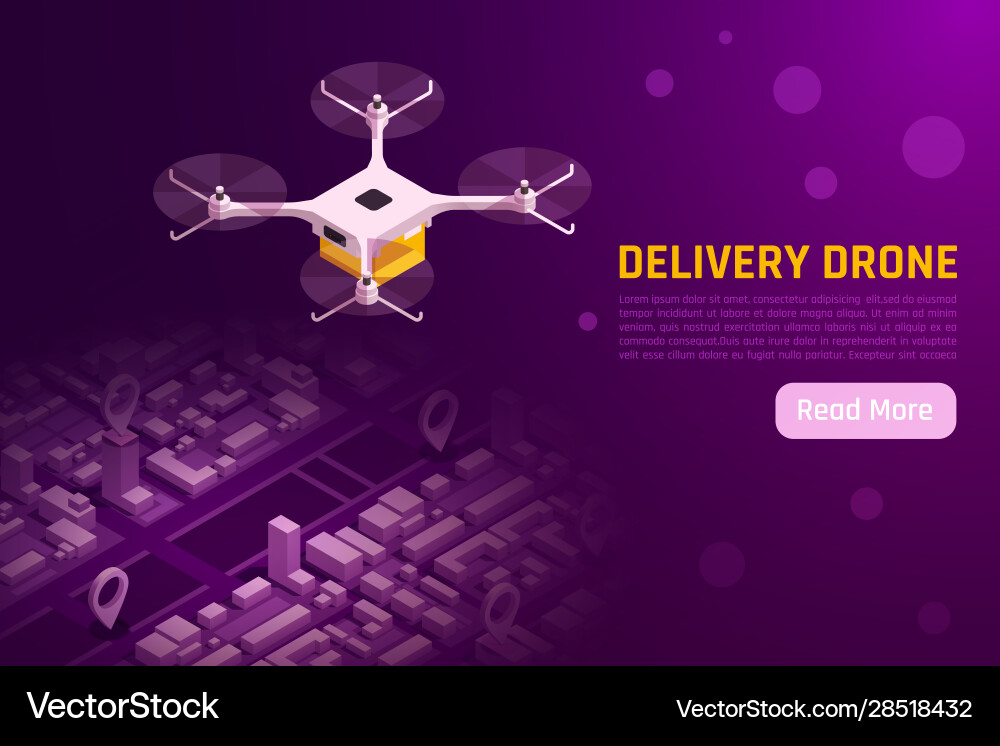 Isometric automated delivery background Vector Image