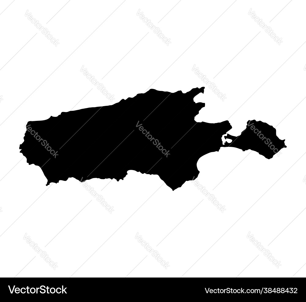 Kangaroo island map silhouette Kangaroo island map silhouette vector image