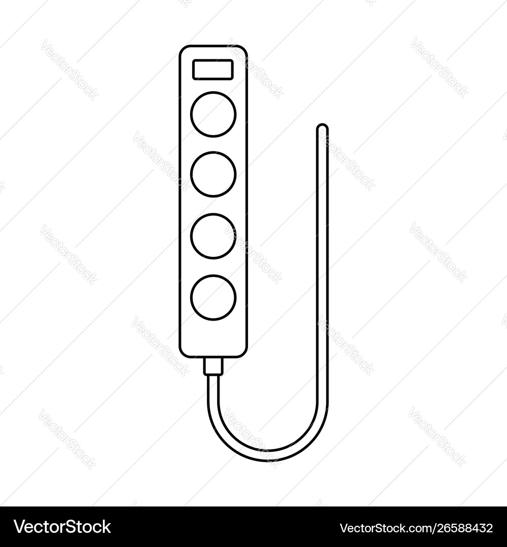 Outline electric extension cord simple design – Royalty-Free Vector |  VectorStock, image size:1000x1080
