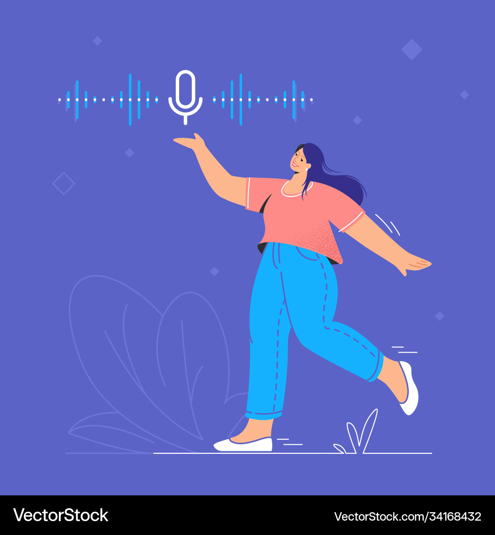 Voice assistant and speech recognition mobile app Voice assistant and speech recognition mobile app Vector Image