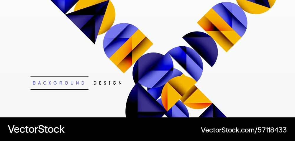 Abstract geometric shapes overlap creating vector image