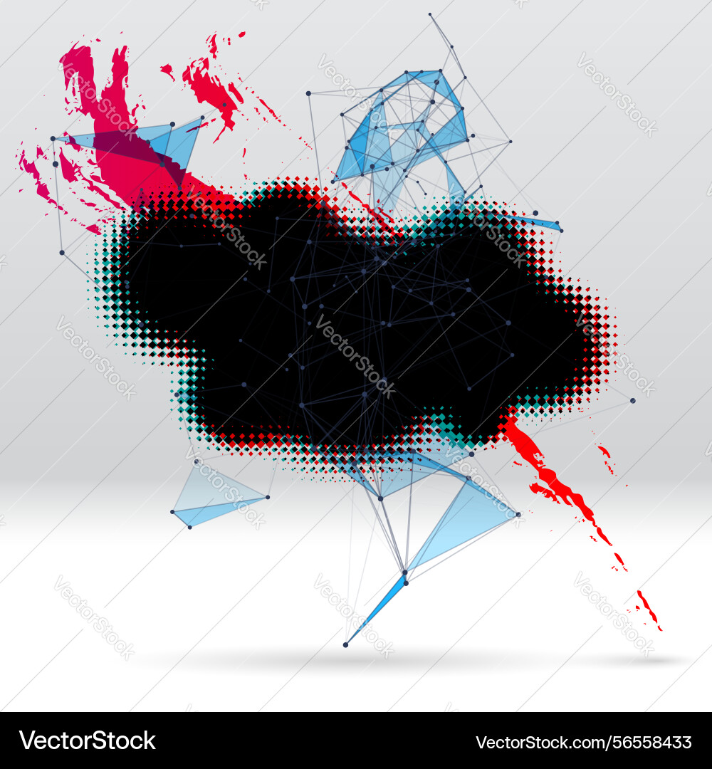 Background with brush stroke blot triangular Background with brush stroke blot triangular vector image