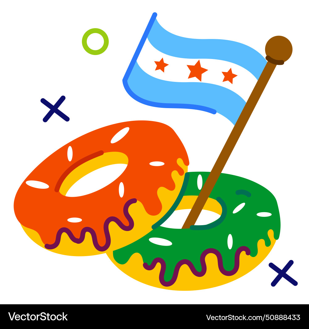 Chicago donuts Royalty Free Vector Image - VectorStock