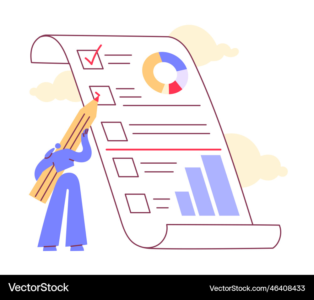 Form Completion with Checkboxes vector image