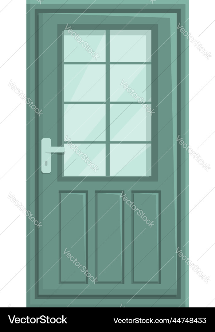 Glass door icon cartoon house exterior Glass door icon cartoon house exterior vector image
