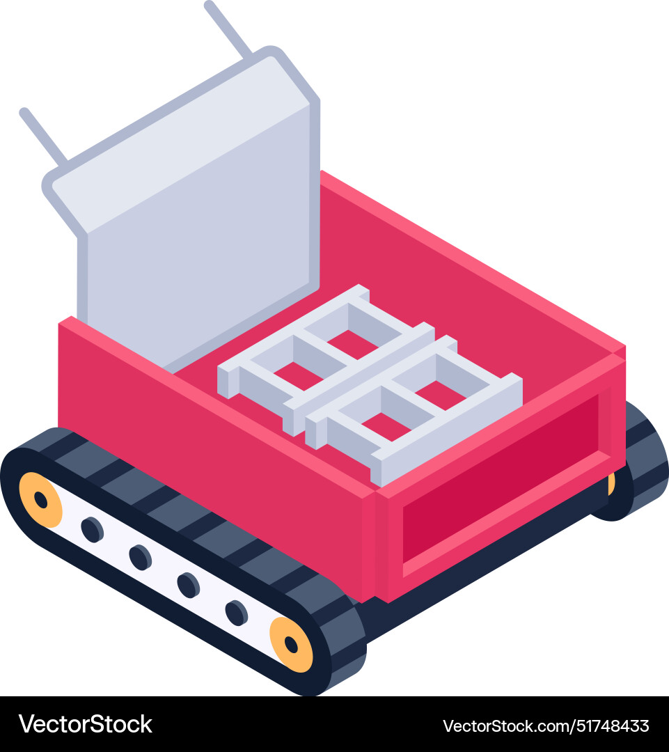 Grab this isometric icon of a mining robot vector image