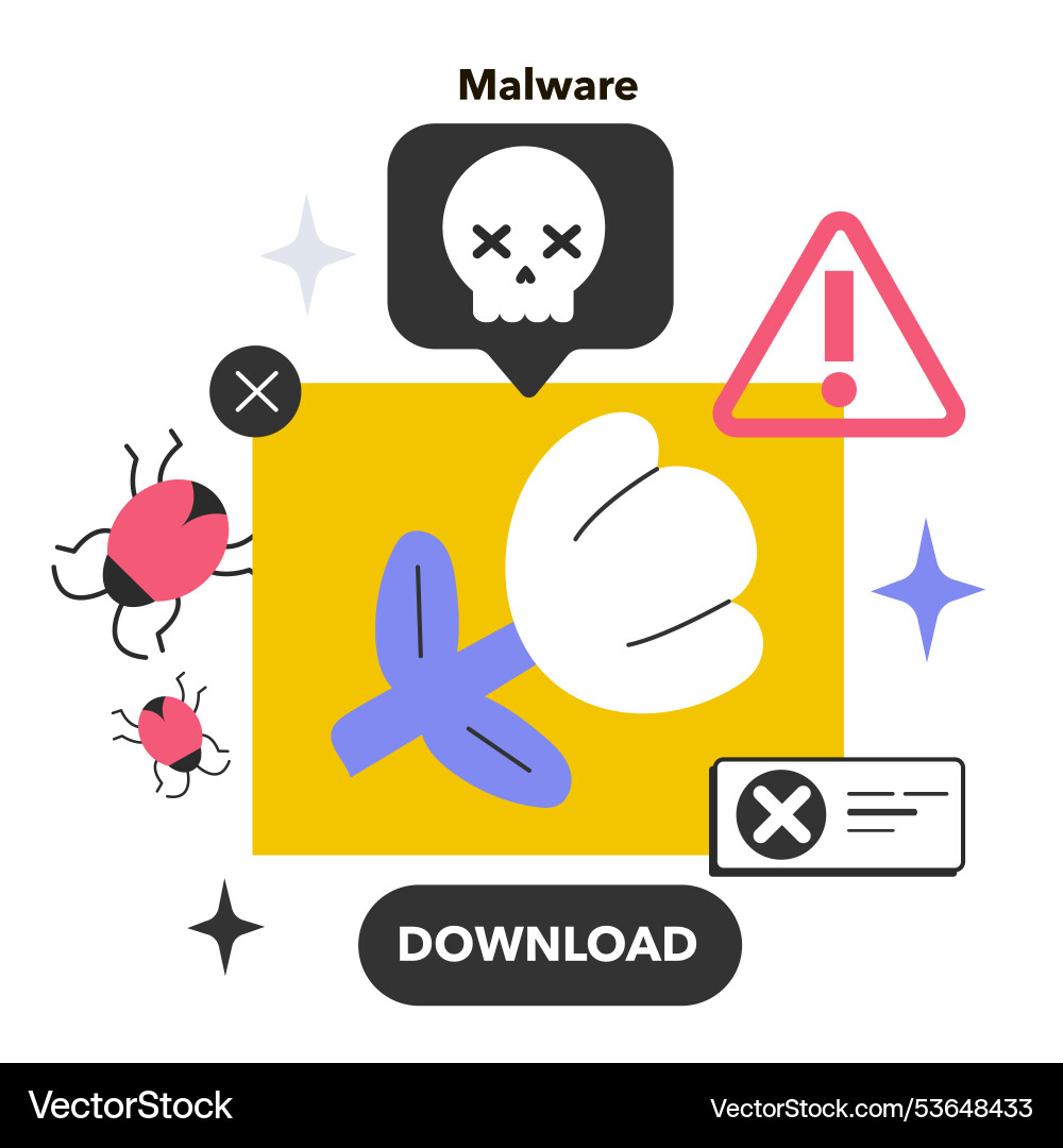 Malware virus hacking software email fraud e Malware virus hacking software email fraud e Vector Image