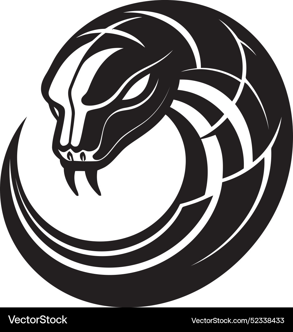 Midnight shadows noir snake artdarkened serpent Vector Image