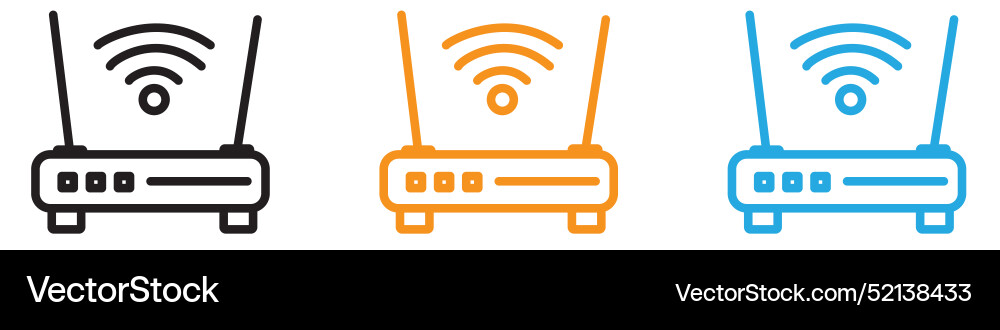 Router logo set collection for web app ui Router logo set collection for web app ui vector image
