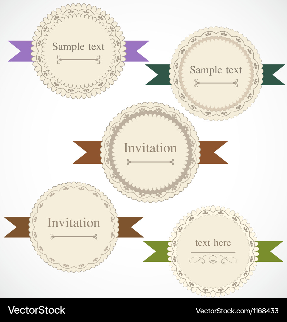 Vintage labels Royalty Free Vector Image - VectorStock
