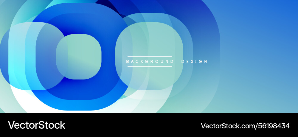 Abstract blue layers create dynamic circular Vector Image
