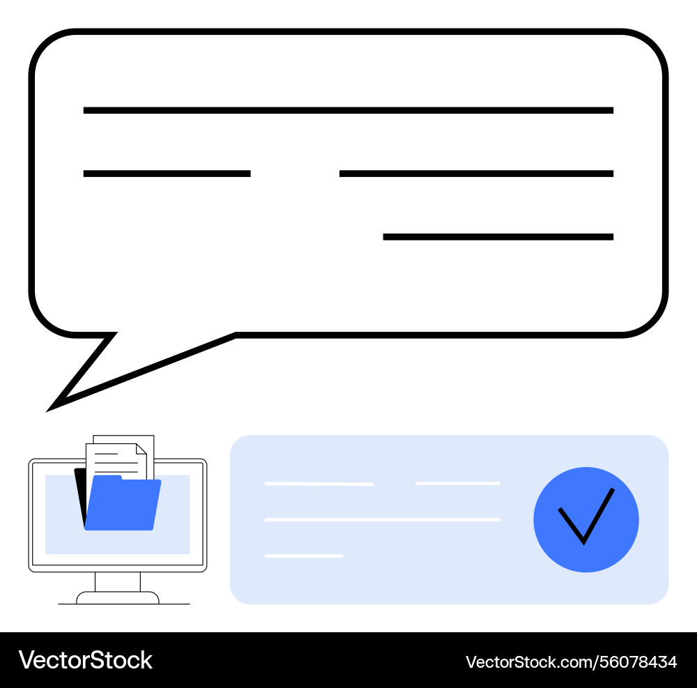 Digital communication elements with speech bubble Digital communication elements with speech bubble vector image