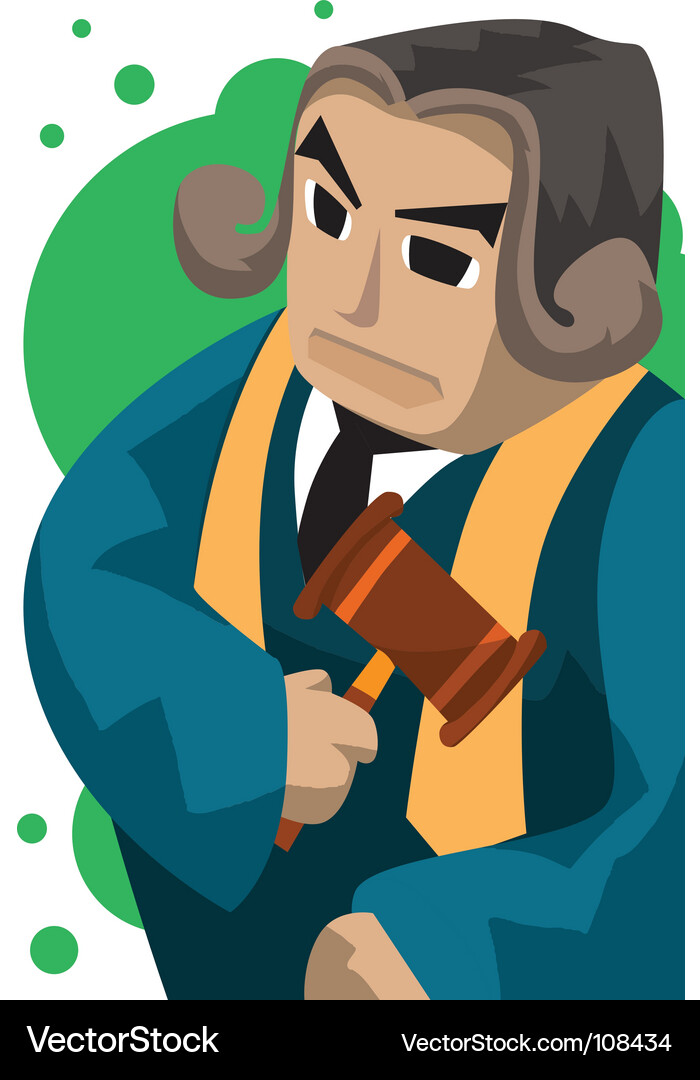 Judge with Hammer Vector Image