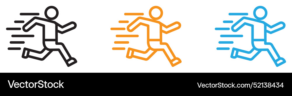 Laufgeschwindigkeit Logo Set Sammlung für Web-App ui Vektorbild