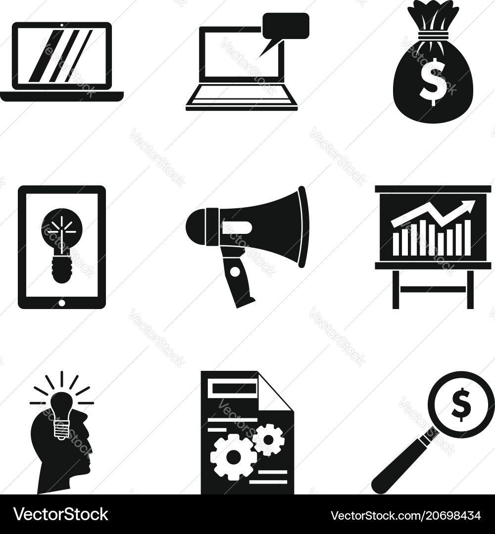 Mobile use icons set simple style Mobile use icons set simple style vector image