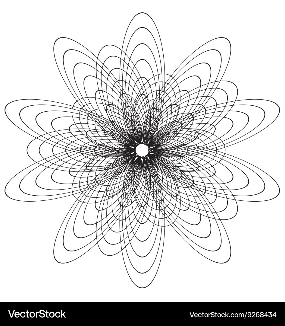 Spirograph Floral Pattern vector image