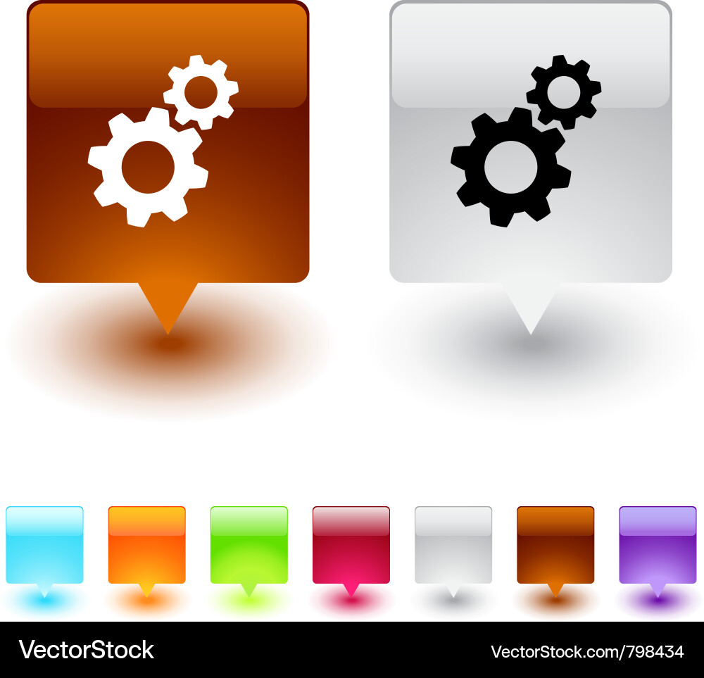 Tools square button vector image