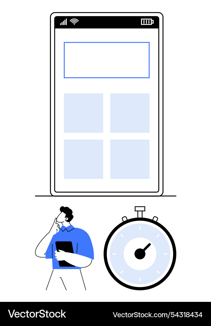 Uiux design process concept with smartphone Uiux design process concept with smartphone vector image