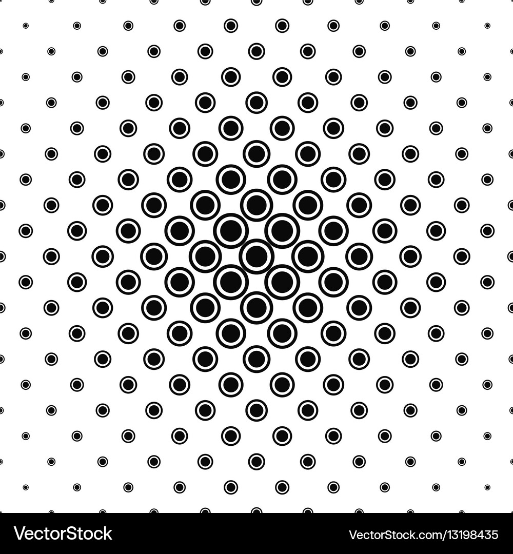 Abstract monochrome circle pattern background Vector Image