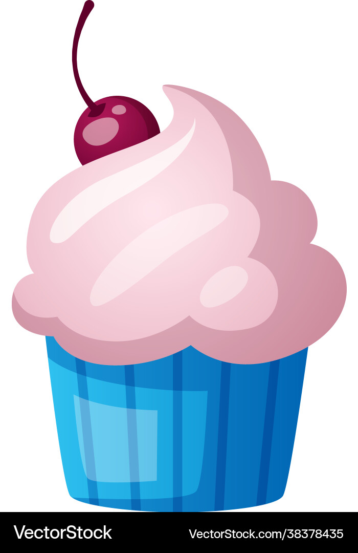 Cupcake Cartoon Symbol Cupcake Cartoon Symbol Vektorbild