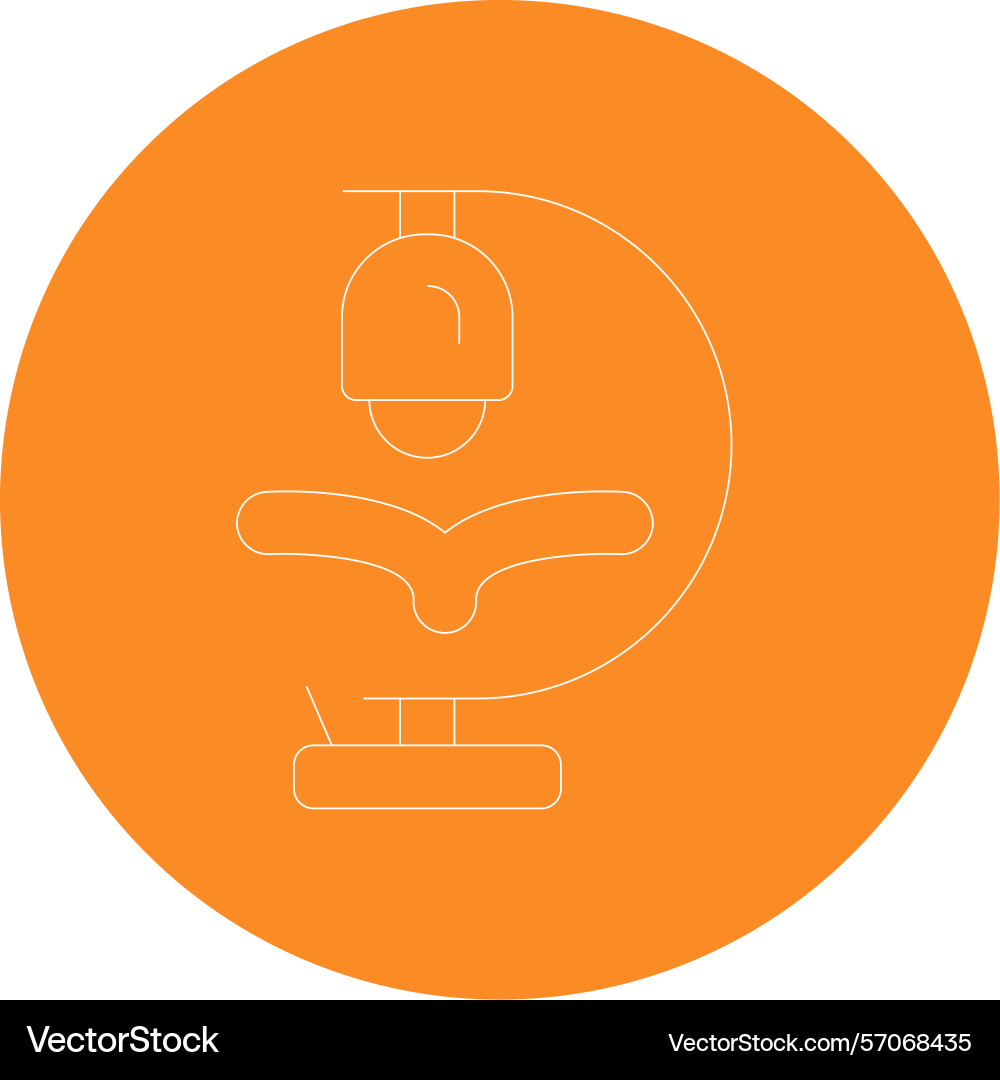 Reading lamp line circle style icon design Vector Image