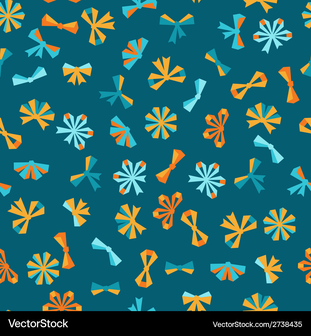 Seamless pattern with abstract various bows Vector Image
