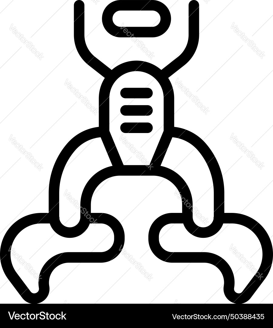 Toy crane game icon outline device Vector Image