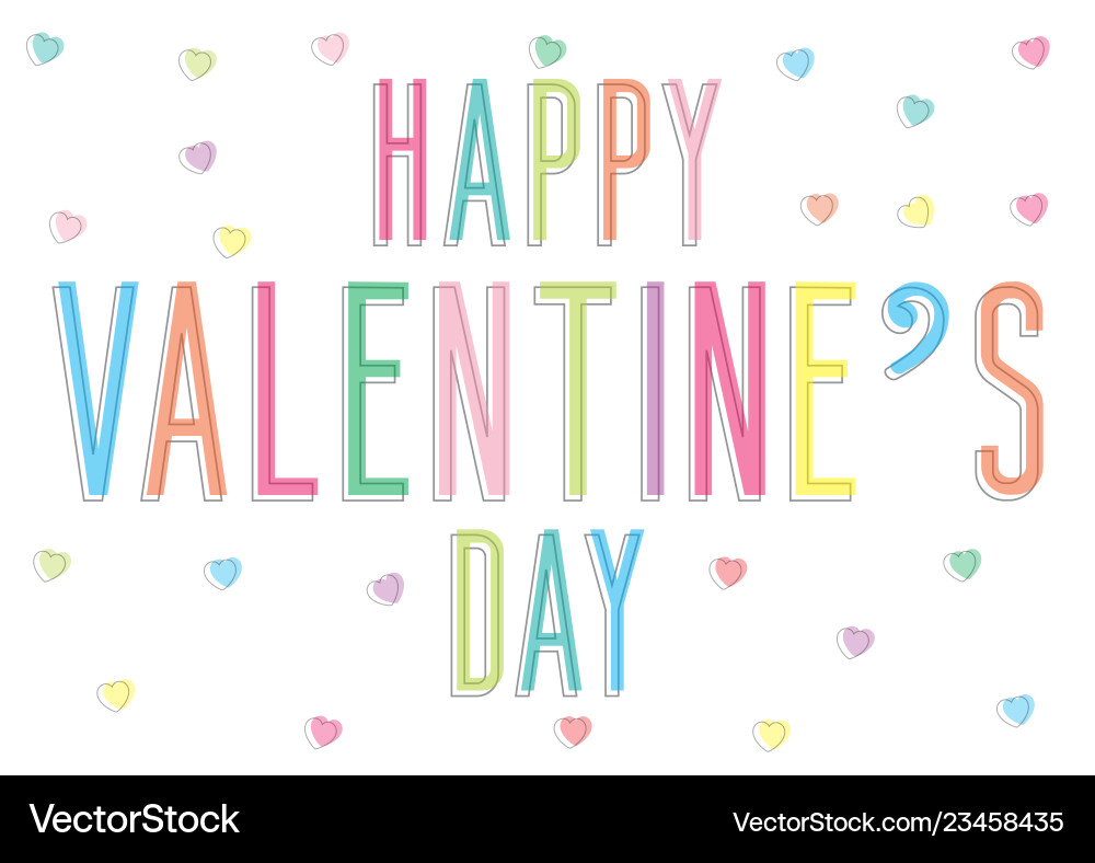 Valentines day background with text design vector image
