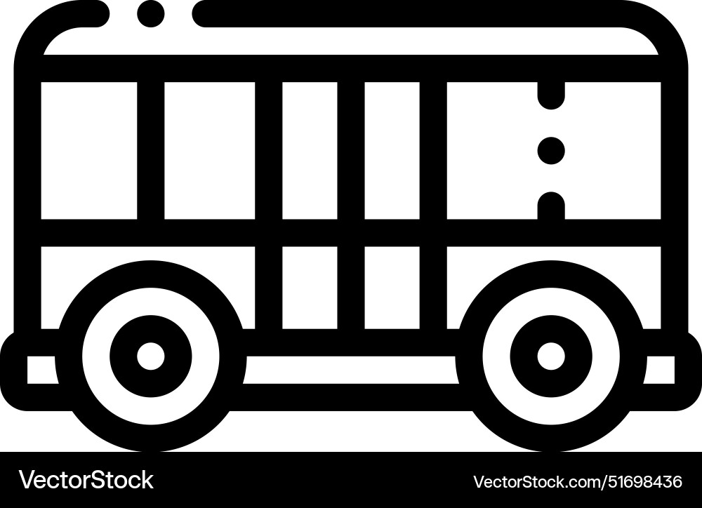 Bus icon thin linear style design isolated Bus icon thin linear style design isolated vector image