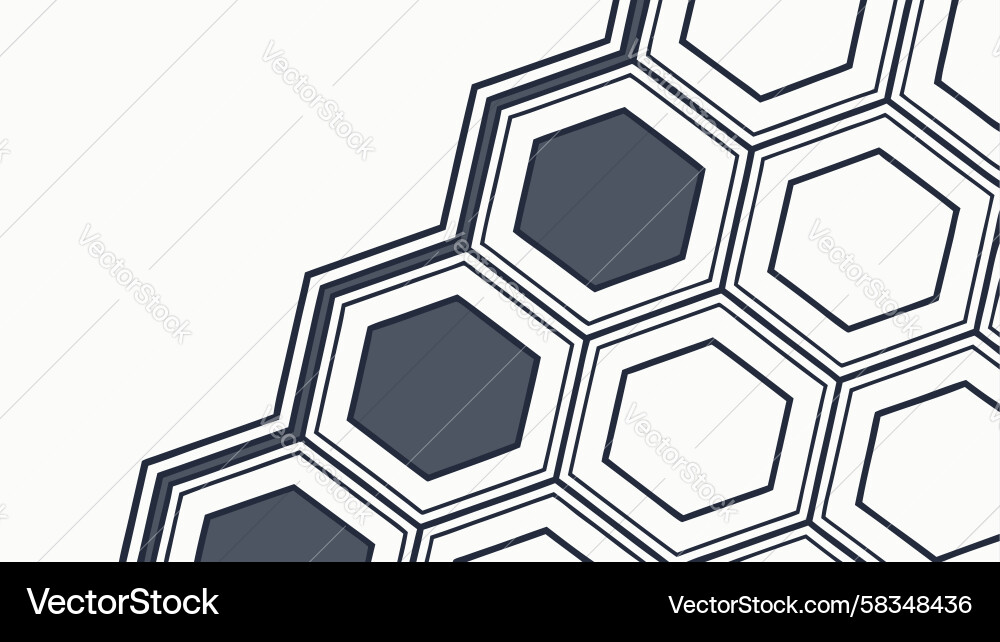 Dark Hexagonal Pattern Background Vector Image