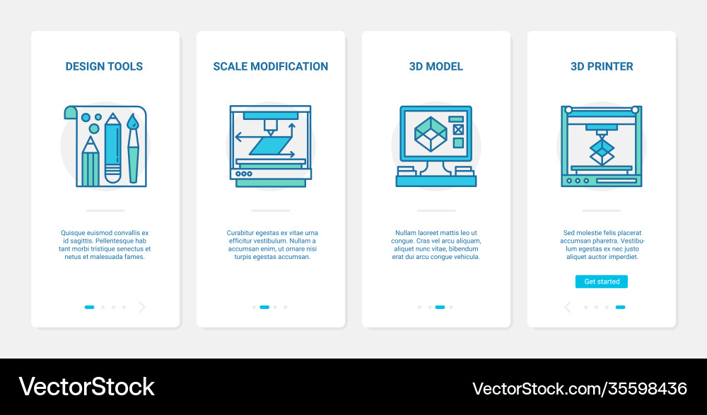 Design equipment ux ui onboarding mobile app page Design equipment ux ui onboarding mobile app page vector image