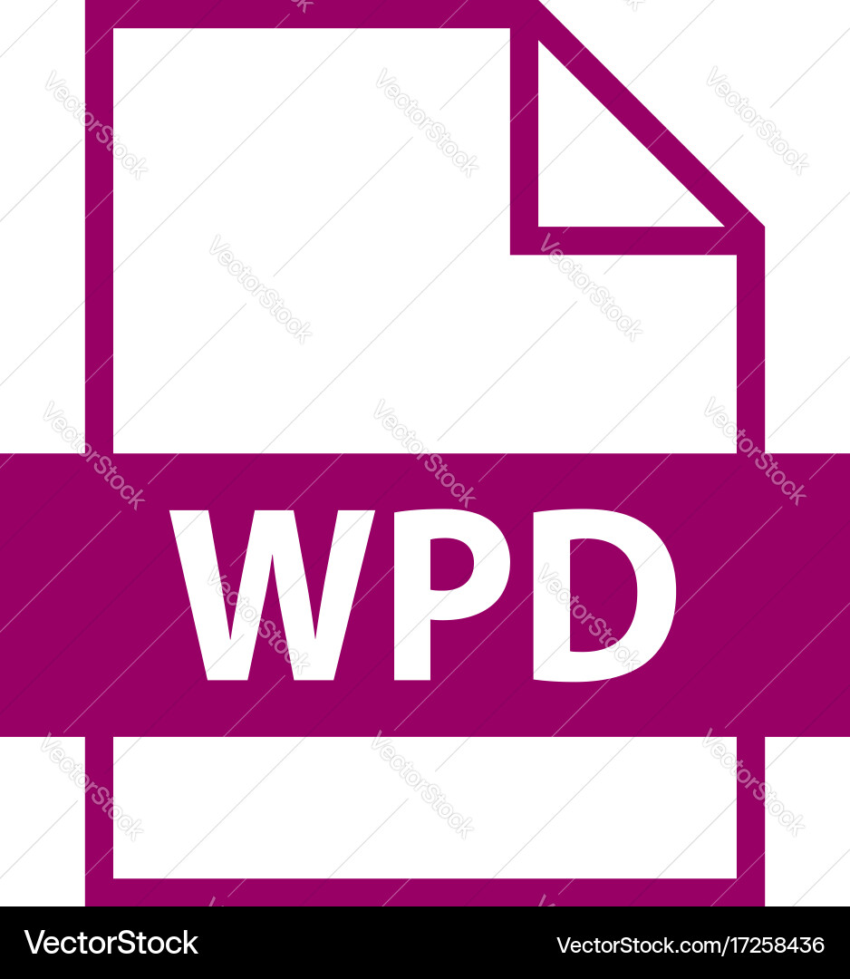File name extension wpd type vector image