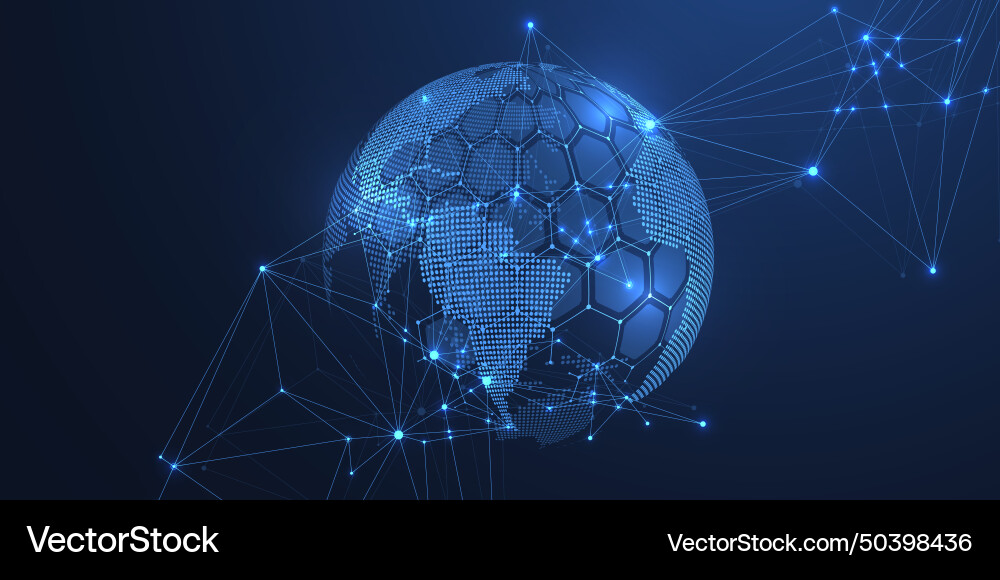 Global network connection concept big data Global network connection concept big data Vector Image