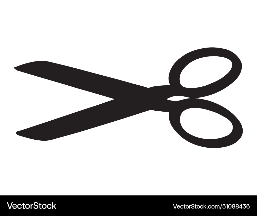 Scissor silhouette art Royalty Free Vector Image