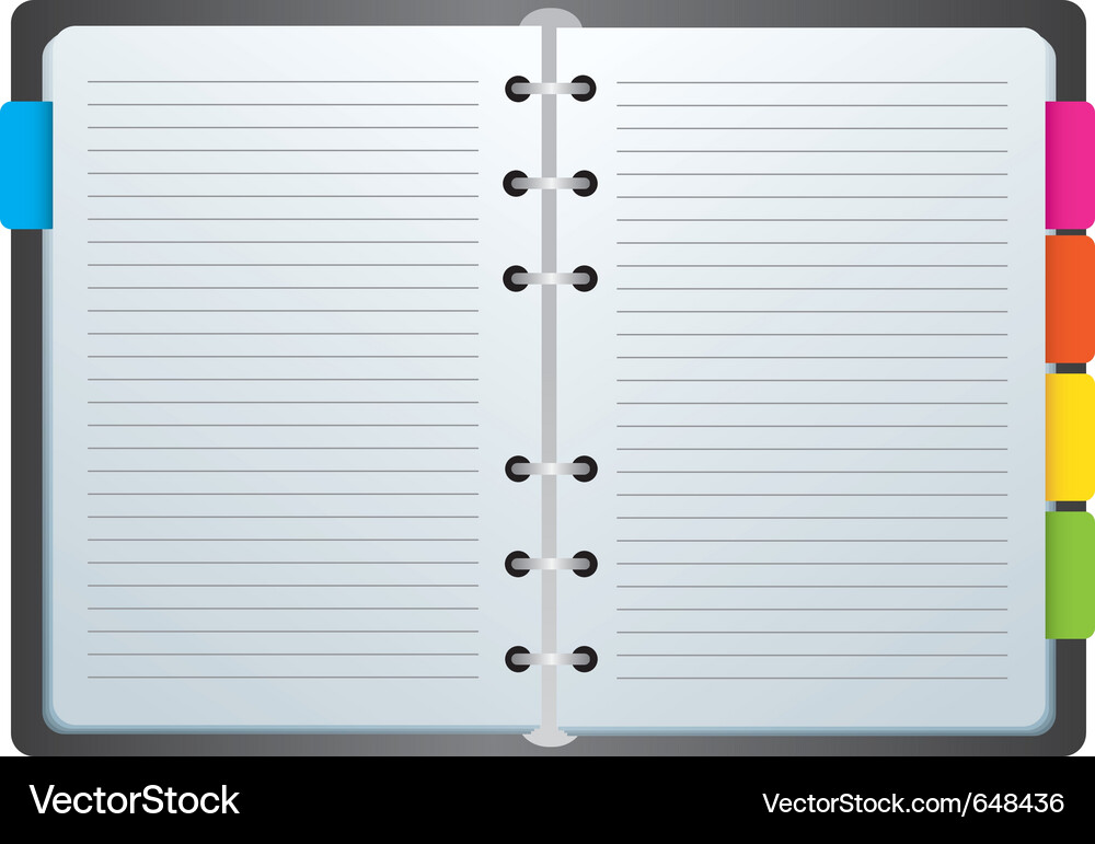 Spiral Bound Notebook Vector Image