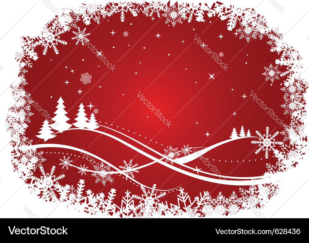 Winter Snowflake Christmas Background Vector Image