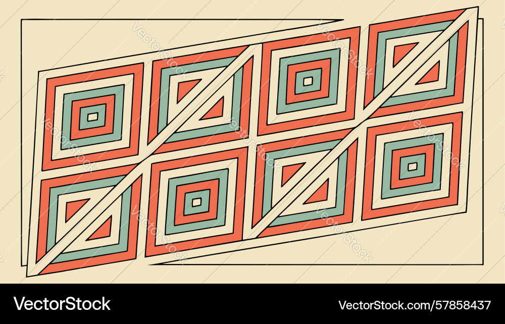 Abstract geometric pattern with diagonal squares Vector Image