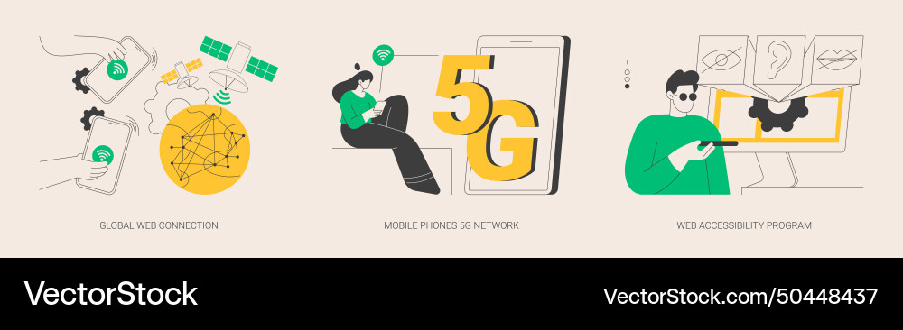 Global network communication abstract concept Global network communication abstract concept vector image