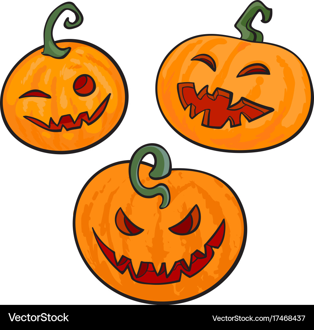 Halloween Kürbisse Set vektorbild
