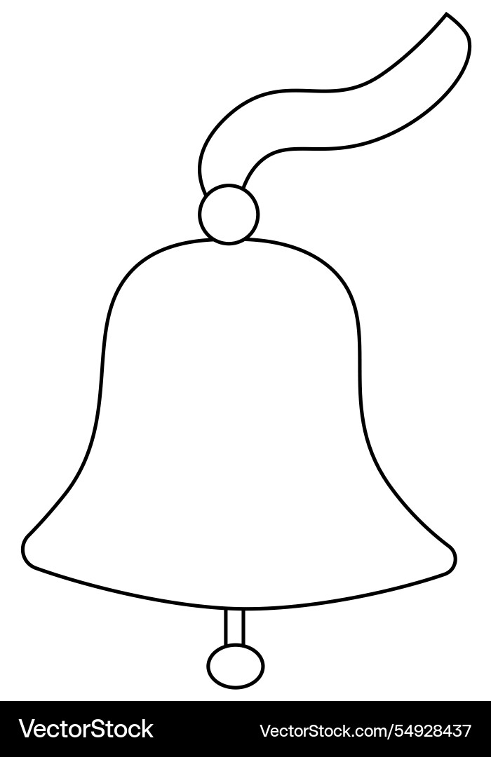 Notification bell graphic line alarm symbol Notification bell graphic line alarm symbol vector image