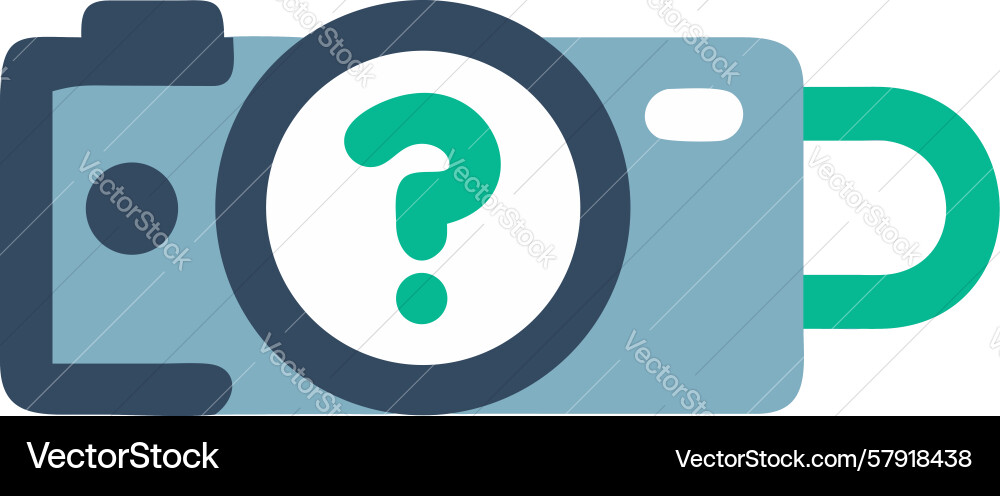 Camera problem inquiry icon with question design Vector Image