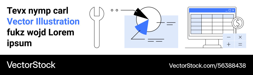 Data analysis and digital tools with graph Data analysis and digital tools with graph vector image