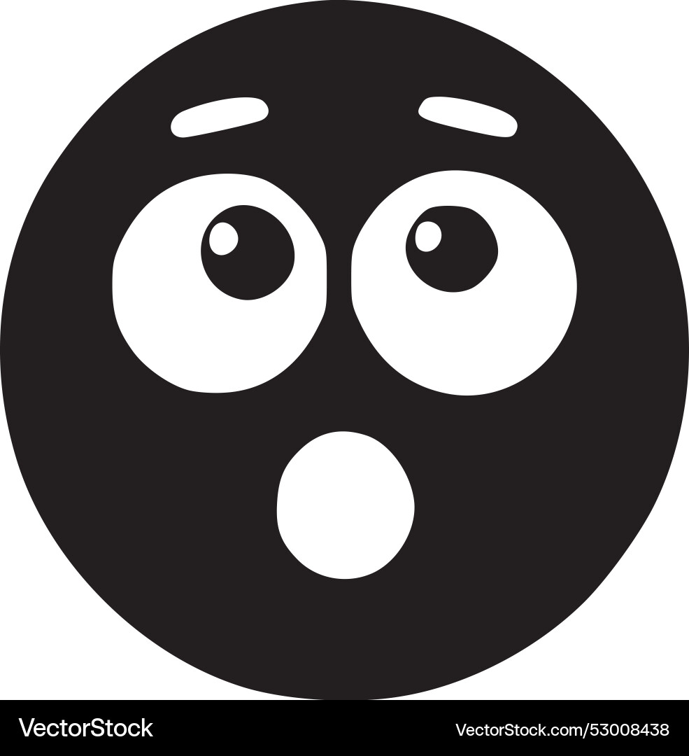 Emoji - black and white Royalty Free Vector Image